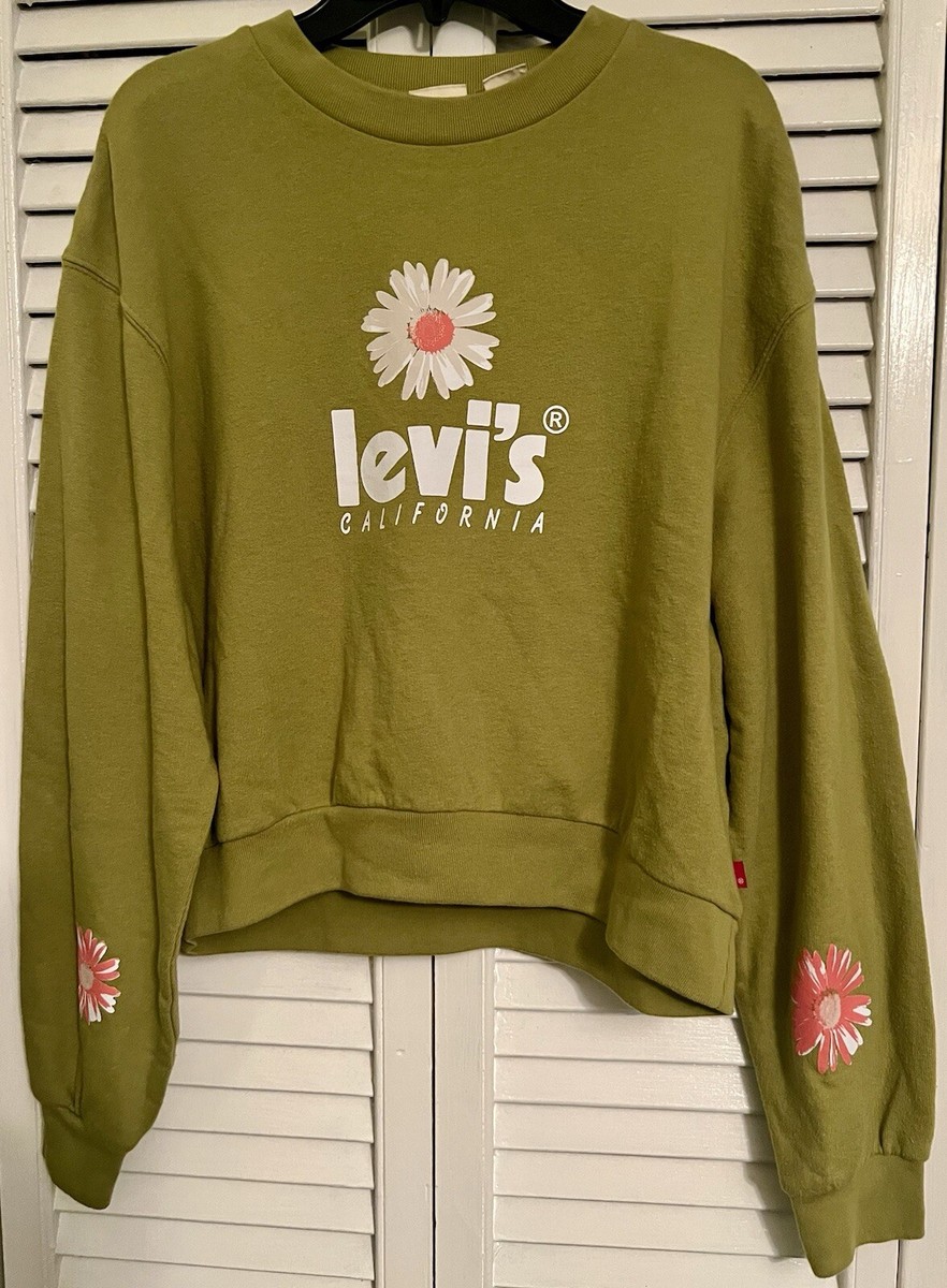 Printed Sweatshirt Levi's Crop Pullover Women's Abstract
