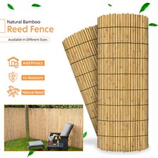 3M Bamboo Screening Roll Natural Fence Panel Peeled Reed Fencing Outdoor Garden