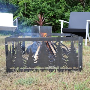 Wilderness Steel Fire Pit Metal Outdoor Backyard Fire Ring