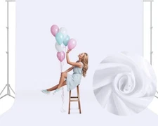 Aimosen 10x10 FT White Backdrop Background for Photography, White