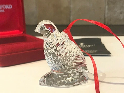 WATERFORD CRYSTAL 12 DAYS OF CHRISTMAS 1995 1st ED PARTRIDGE ORNAMENT MIB DATED