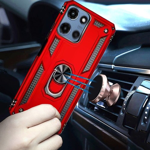 Pour Motorola Moto G 5G 2025 Coque Anneau Support Métal Magnétique + Verre Trempé - Photo 13 sur 32