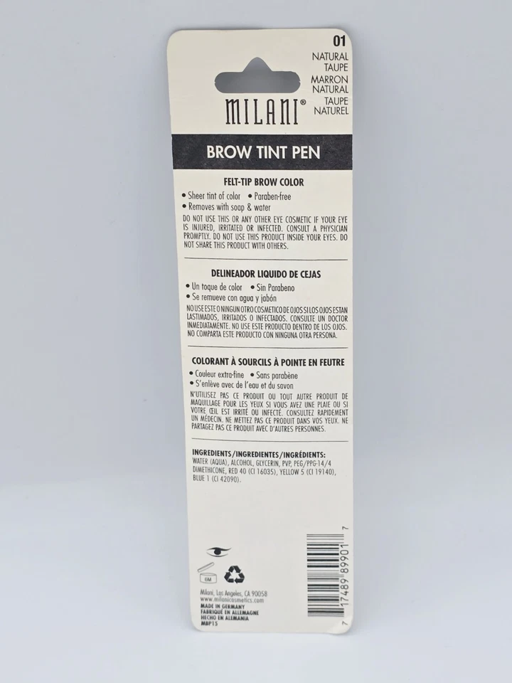 Milani Brow Tint Pen Fine Felt Tip Marker 01 Natural Taupe 0.04 fl oz - Image 3 of 3