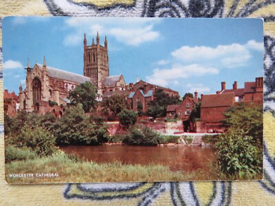 Vintage 1965 Worcester Cathedral Echtfoto Postkarte