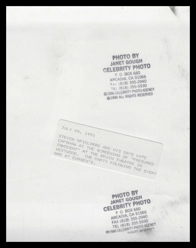 1980s KATE CAPSHAW & STEVEN SPIELBERG Vintage Original Photo