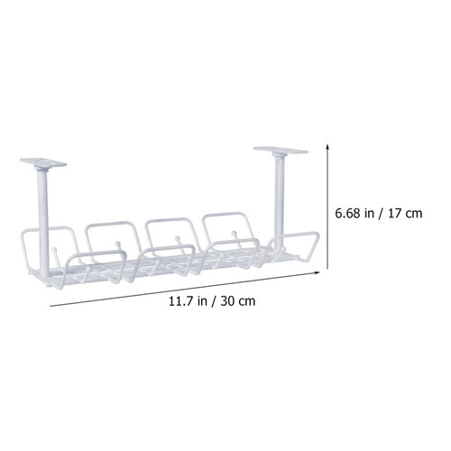 2PCS Under Table Cable Management Rack Wire Management Cable Storage Rack - Afbeelding 6 van 12