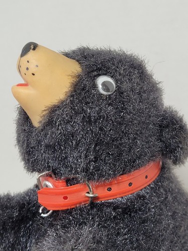 Vintage Straw Filled Stuffed Black Bear Toy Collectible Plush - Picture 5 of 10