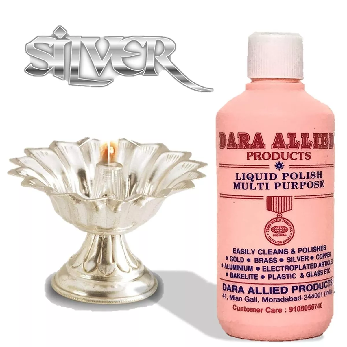 Dara Allied Liquid Polish For Brass Metal Shining Silver Polish