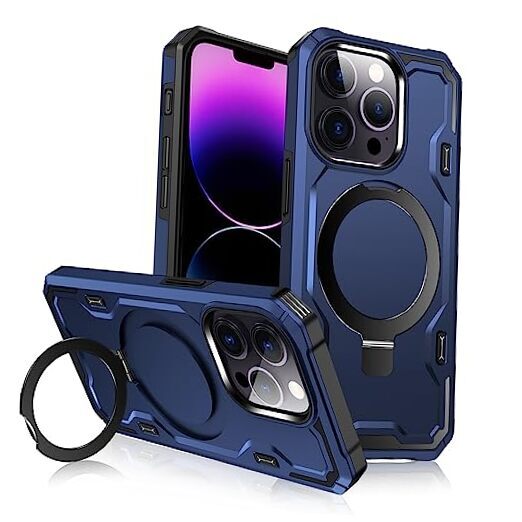 for iPhone 13 Pro 6.1'' Case, [Compatible with Magsafe] [Invisible Built Blue