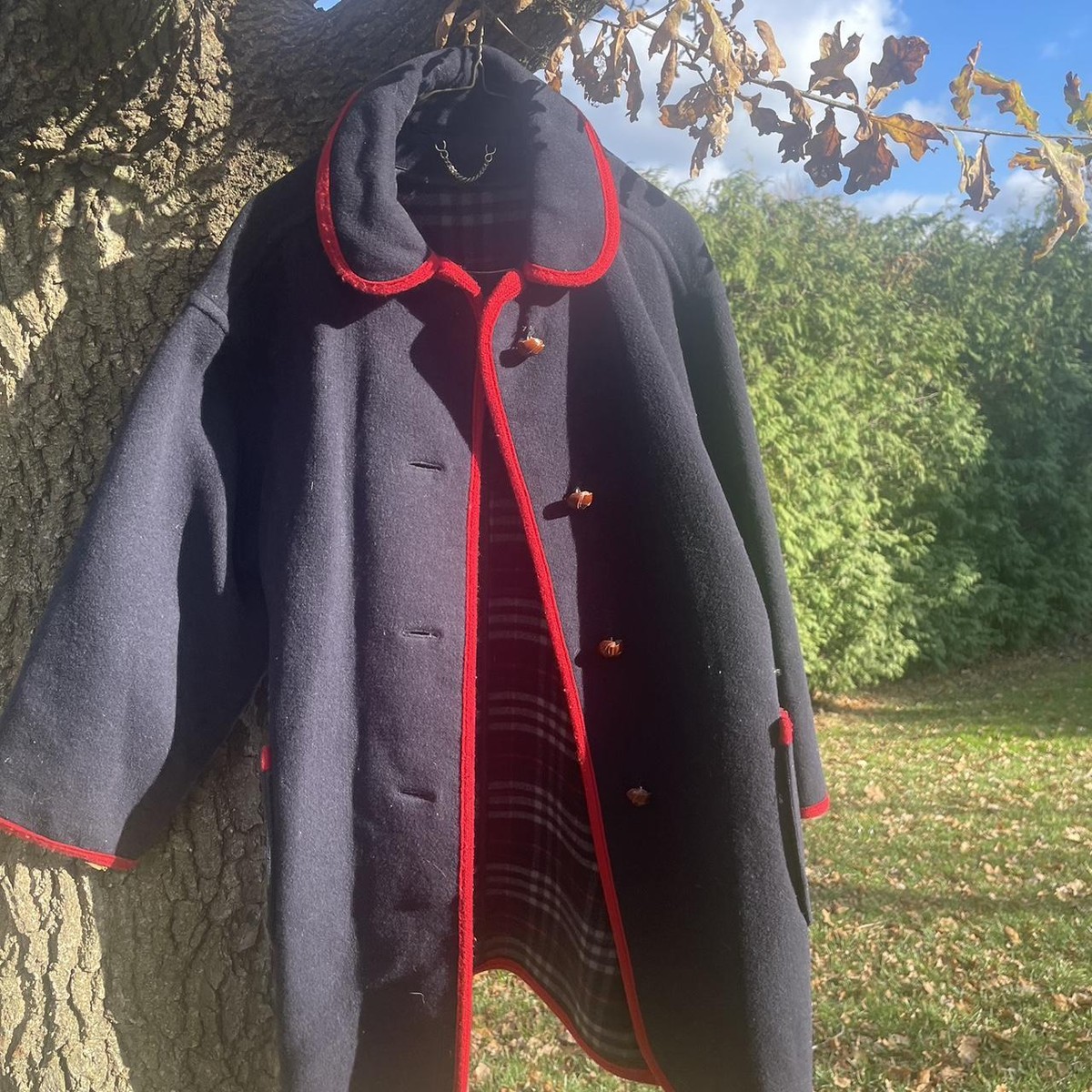 BURBERRY ネイビー ピーコート Burberry ウールブレンド ピーコート 通販 - FARFETCH