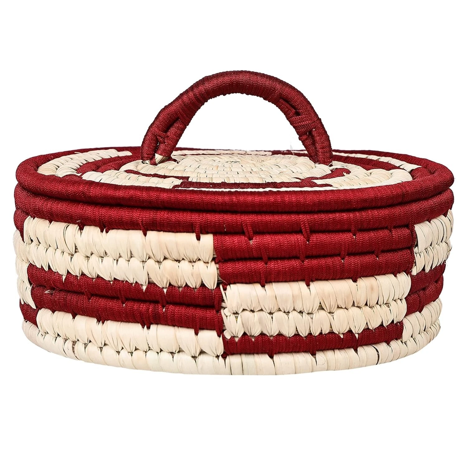 Handcrafted Sabai Grass, Date Palm Leaf, Thread Roti Box for Serving On Dining