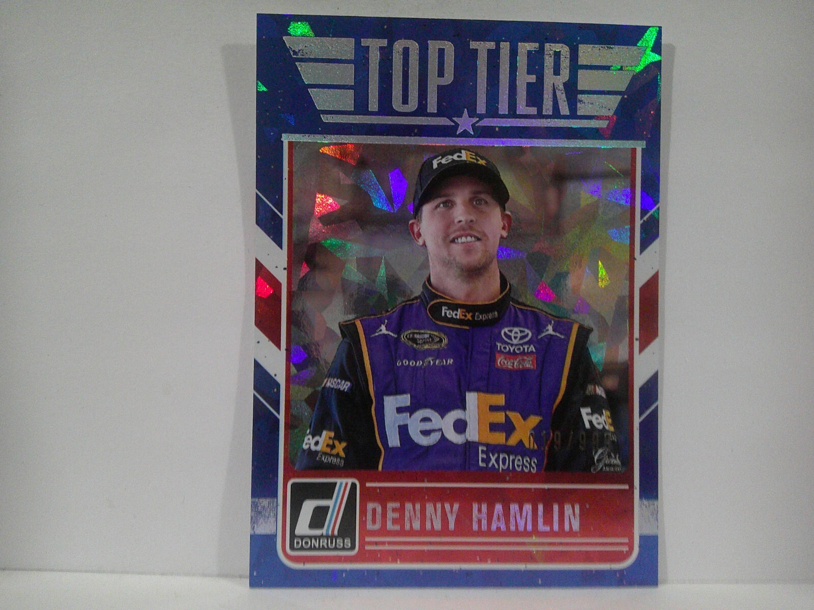 2017 Panini Donruss NASCAR Top Tier Cracked Ice /999 Denny Hamlin #TT9