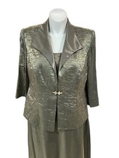 ALEX EVENINGS Womens Plus 2-Piece set Jacket/Gown Long Dress Formal Mother Bride