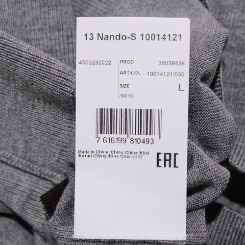 Windsor NWT Pullover Sweater Size L in Gray with Brown/White Wool/Silk/Cashmere - Picture 10 of 11