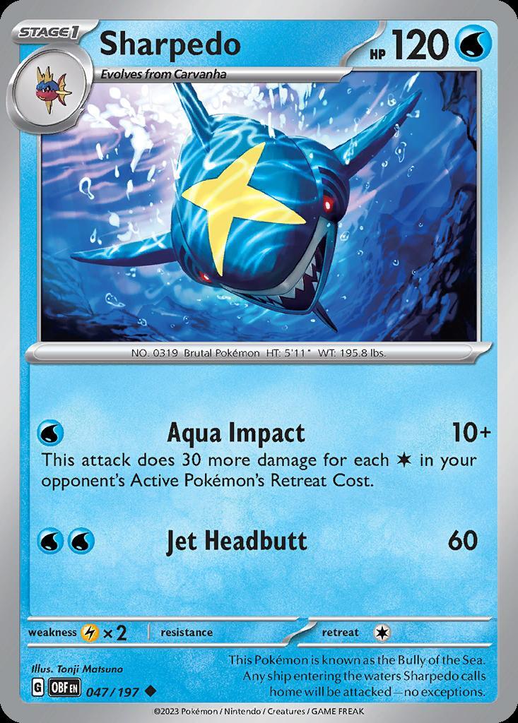 Pokemon Sharpedo (47/234) Obsidian Flames LP