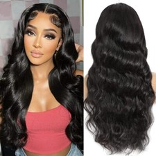 UNice Peruvian Body Wave HD Lace Closure Human Hair Wigs for Women Pre Plucked