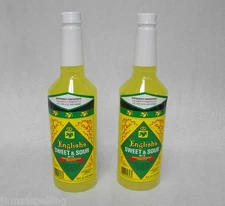 (2x) 32oz. Jonathan English SWEET & SOUR MIX Cocktail Margarita FREE SHIP