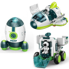 Kids Space Toy Car Astronaut Rocket Puzzle Vehicle Gift US
