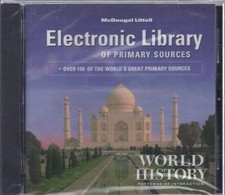 ELECTRONIC LIBRARY OF PRIMARY SOURCES FOR "WORLD HISTORY: By Mcdougal Littel VG+