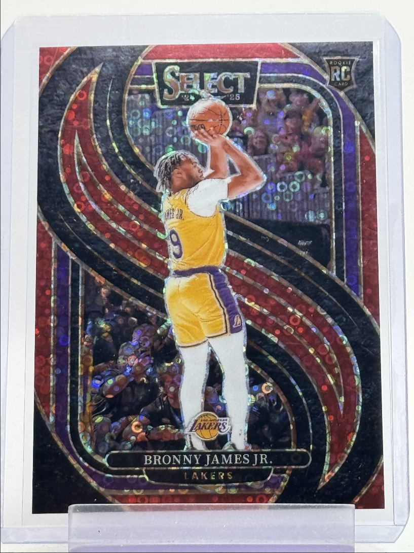 BRONNY JAMES JR. 2024-25 SELECT PREMIER LEVEL ROOKIE RED DISCO RC /49 Q3882