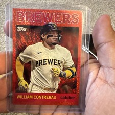 William Contreras 2025 Topps Archives 1964 Design Red Hot Foil board Brewers /50