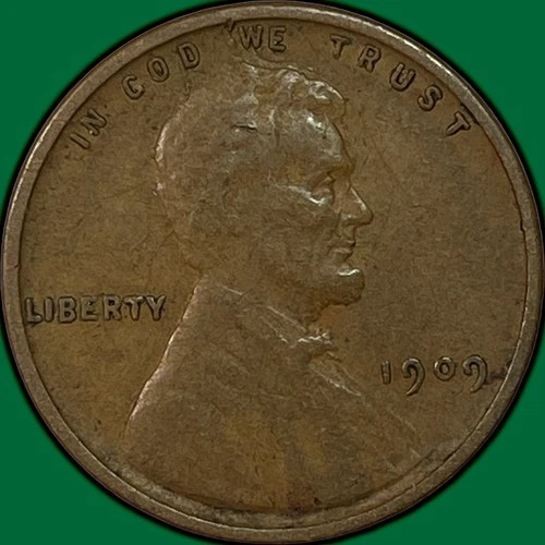 1909-VDB Lincoln Wheat Cent Extremely Fine XF Coin #37538