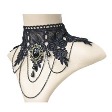 Adult Women's Vintage Victorian Gothic Halloween Cosplay Costume Choker Necklace