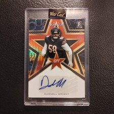 #1/2 Darnell Wright Rookie Auto 2023 Wild Card Mania Bears Tennessee. rookie card picture