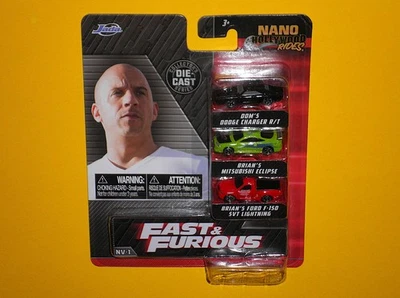 JADA NANO RIDES FAST & FURIOUS 3-PACK (Ford, Dodge, Mitsubishi) mint in Top-OVP - Bild 1 von 3