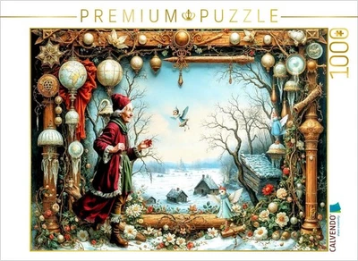 CALVENDO Puzzle Das Winterfenster | 1000 Teile Lege-Größe 64x48cm Foto-Puzzle fü