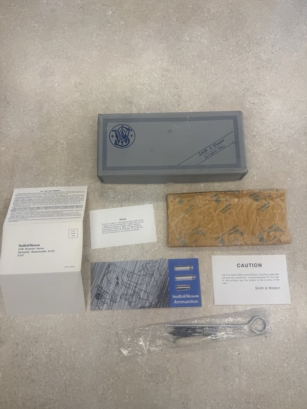 Smith & Wesson Vintage Original Nickel Model 19 Box With Extras