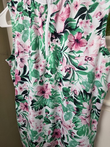 Tommy Bahama Women's Golf Polo Half Zip Sleeveless Size XS Pit To Pit 15.5" - Picture 5 of 6