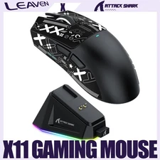 ATTACK SHARK X11 Wireless Gaming Mouse with Magnetic Charging Dock, X6,22000 DPI