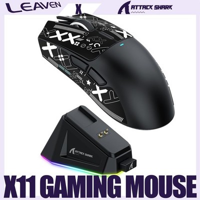 Attack Shark X11 Ultra ブラック Amazon.com: ATTACK SHARK X11 Ultra-Light Triple Mode Gaming Mouse