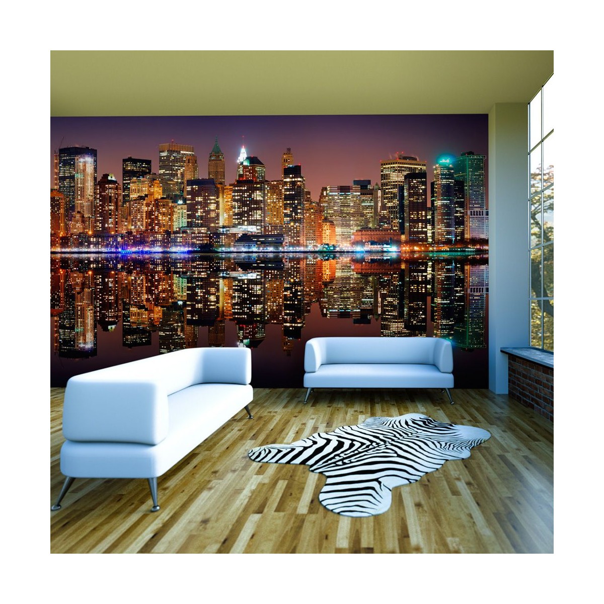 Papier Peint XXL Manhattan doré pour créer une ambiance loft industriel chic