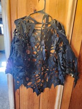 Black Spiderweb Cape Halloween Costume Adult