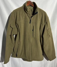 Duluth Trading Co Sz XL Heavy Duty Full Zip Outdoor Olive Tan Fleece Mens Jacket