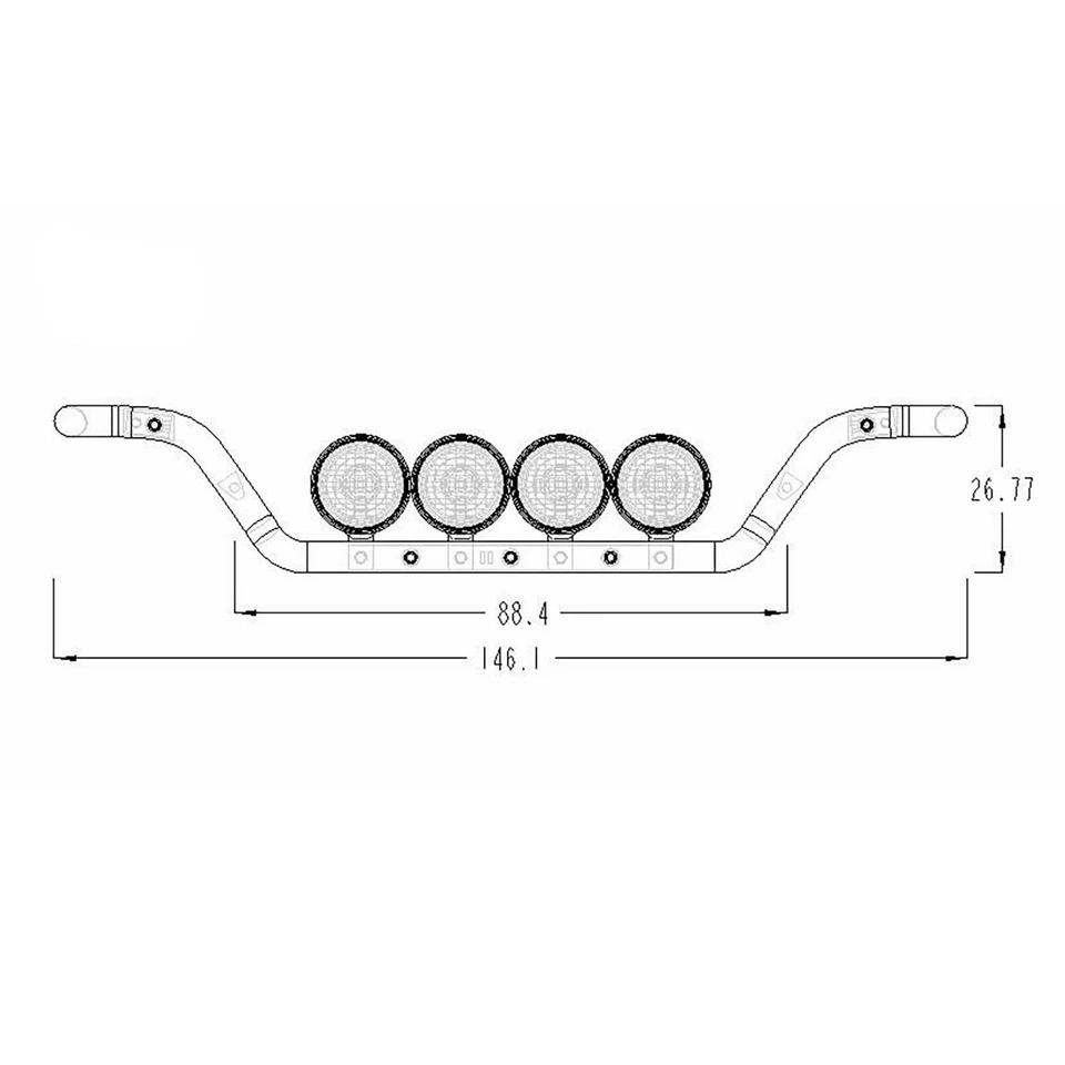 LED-Leuchtbalken Kabine Aluminium für56371 56323 770S 1/14 RC Tractor Truck Car - Bild 4 von 4