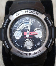 CASIO G-SHOCK AW-590-1AJF Men's Watch Black USED
