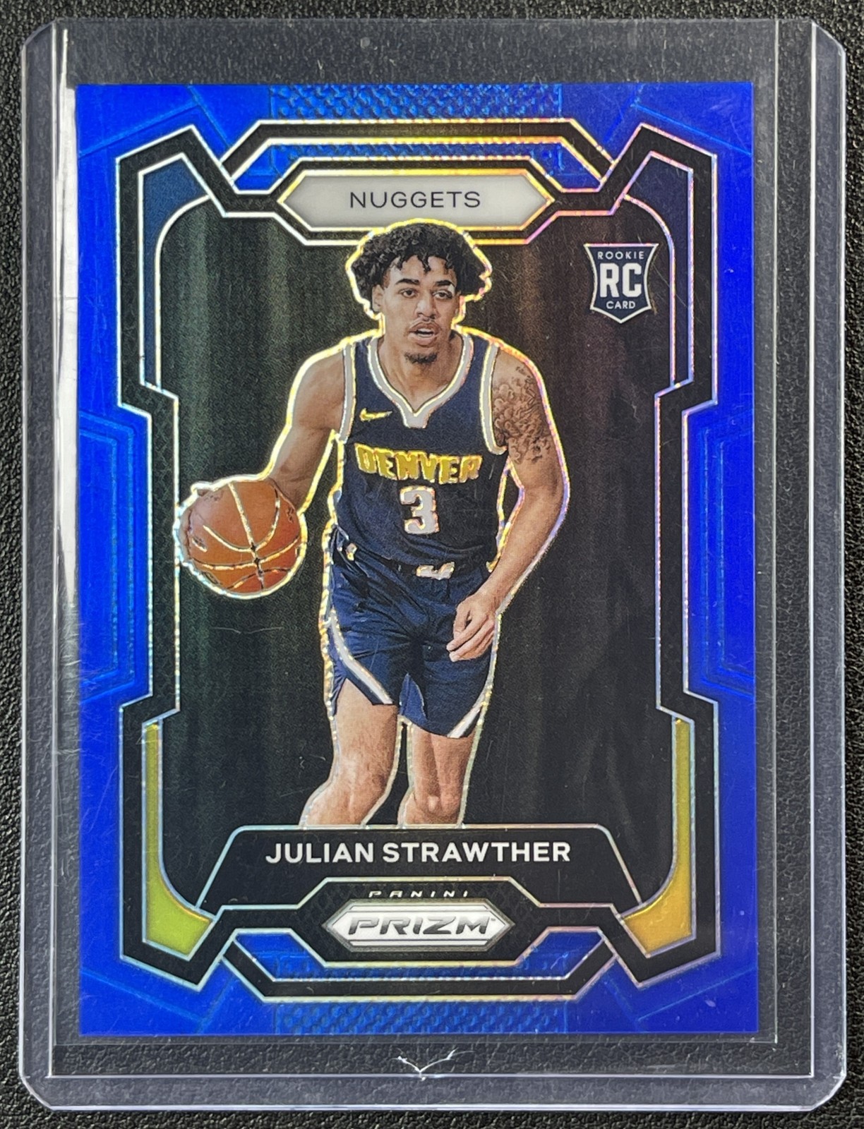 JULIAN STRAWTHER 2023-24 PANINI PRIZM #133 ROOKIE BLUE RC 153/199 NUGGETS