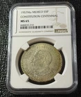 Photo of a 1957 Mexico 5 Pesos Silver from an eBay sale