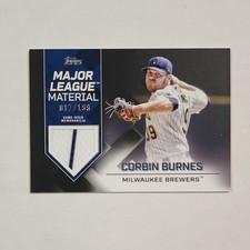 2022 Topps Series 2 Major League Material Black Relic MLM-CBU Corbin Burnes /199