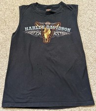 Harley Davidson Distressed Sleeveless Skull Shirt Medium