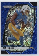 2024 Panini Prizm Blue Shimmer Prizm 6/25 Gus Edwards #158 14md