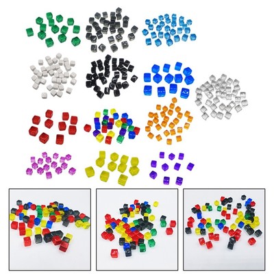 Clear Cube Colorful Square Corner Clear Dice DIY Playing Game Chess Pieces Cube