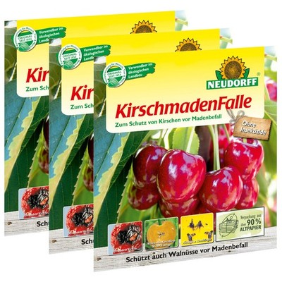 Neudorff KirschmadenFalle 3x 7 Stück Kirschmaden Falle Kirschbaum Kirschen Maden