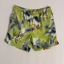 Tommy Bahama Swim Trunks Mens L Floral Elastic Waist Lined Beach Travel Resort