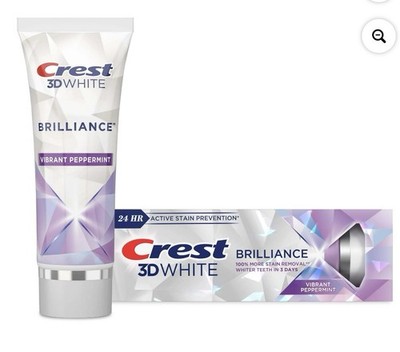 Crest 3D-White Fluoride Toothpaste Brilliance Vibrant Peppermint 4.6oz