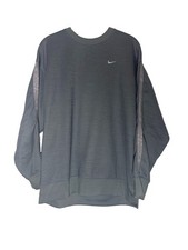 Nike Dri-FIT Oversized Gray Crewneck Pullover Sweatshirt Women s Size M