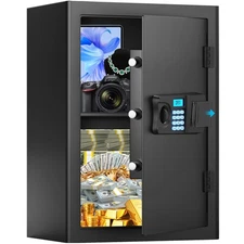 4.0 Cub Large Home Safe Fireproof Waterproof, Digital Fire proof Safe Box wit...